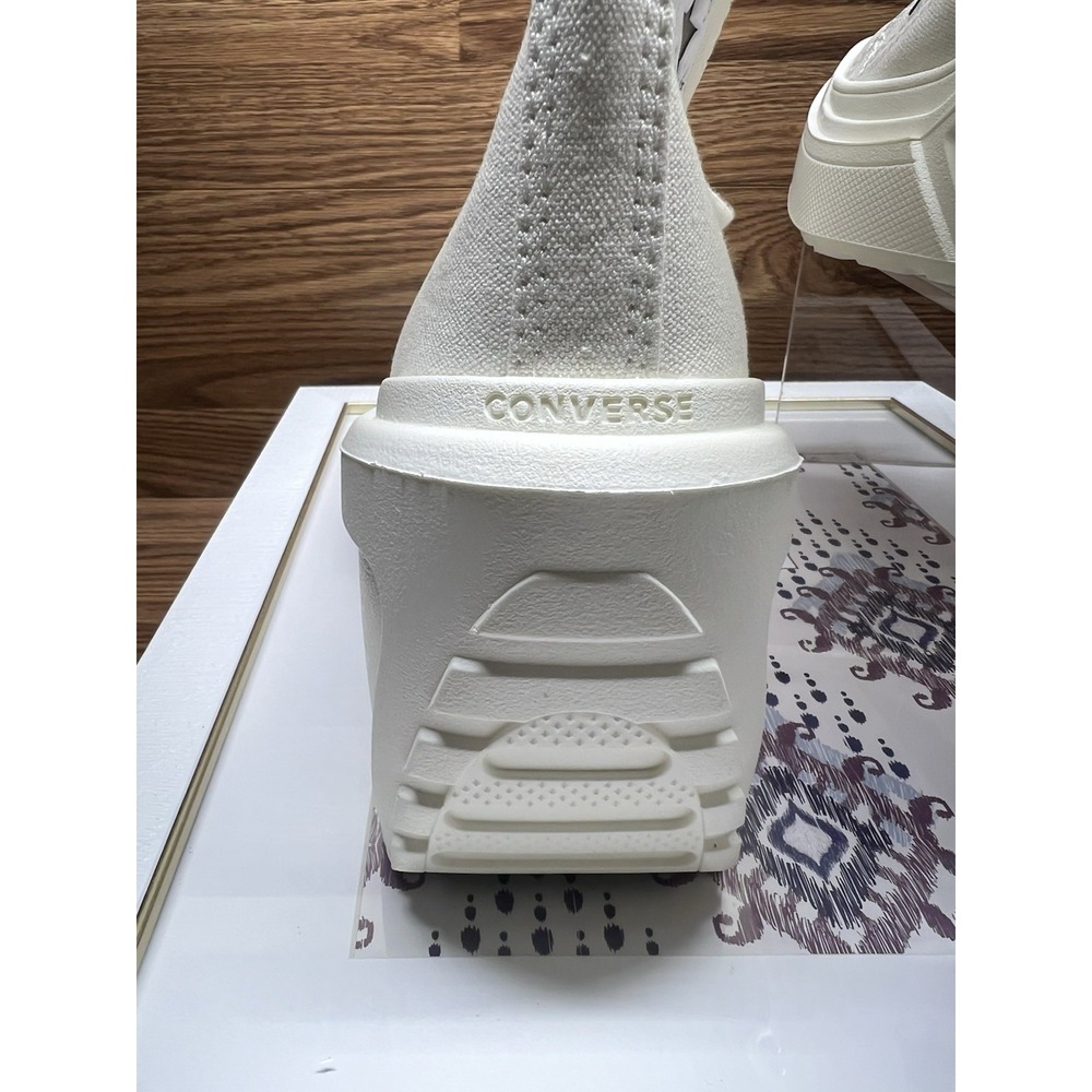 Converse Chuck 70 De Luxe Wedge Egret Women's Size 7.5 Platform Shoes NEW - Picture 4 of 10